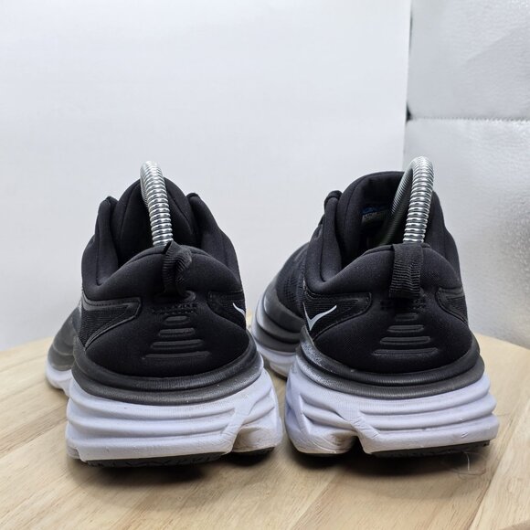 Hoka One Bondi Shoes Womens Size 7.5 Black Sneakers Running Athletic White - Picture 5 of 9